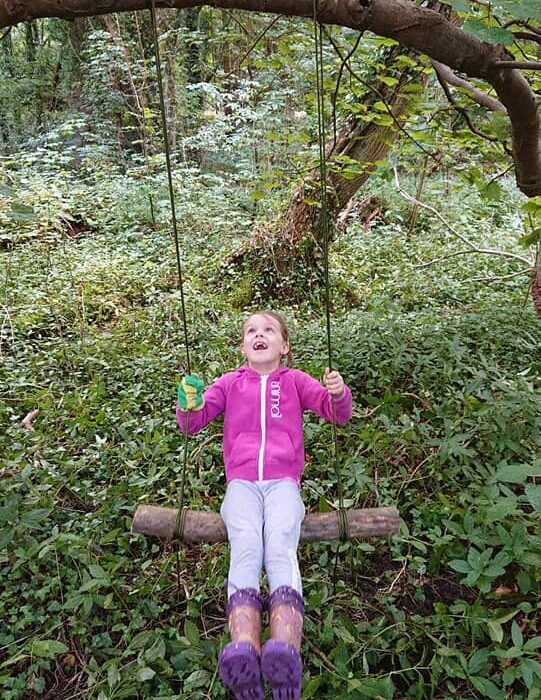 Girl on swing
